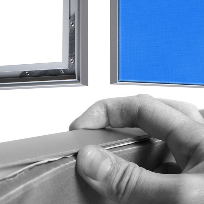 Textielframe  Wand onverlicht enkelzijdig aluminium