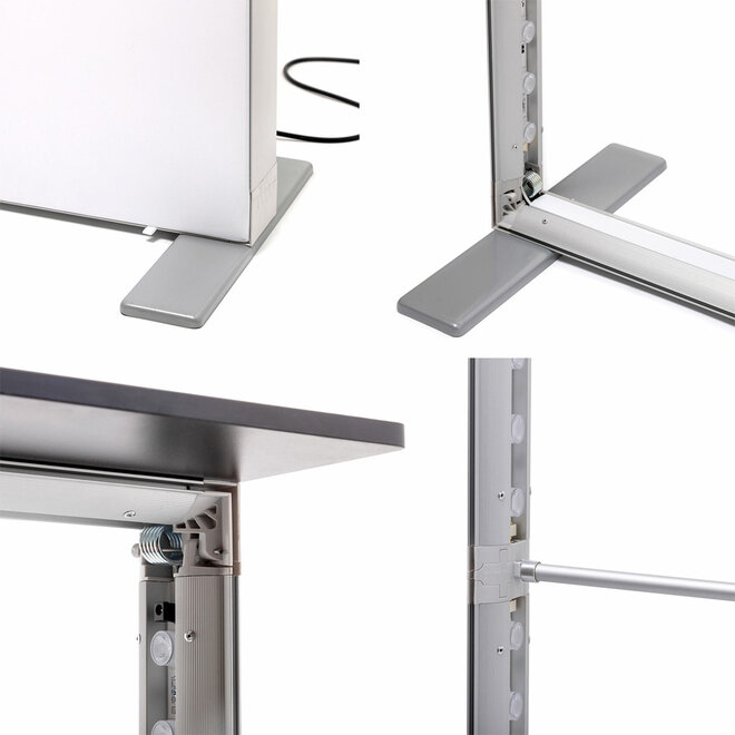 Textielframe met tafelblad LED verlicht vouwbaar