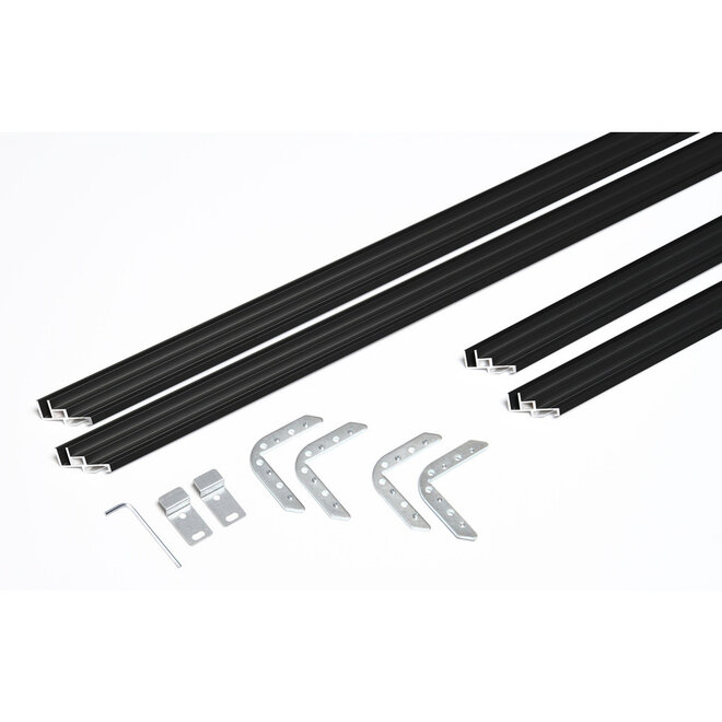 Zwart Textiel Frame onverlicht wandmontage ongeassembleerd | Binnen gebruik