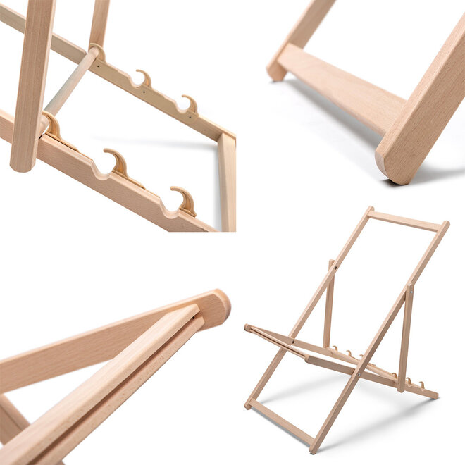 Strandstoel klassiek hout verstelbaar | met print logo