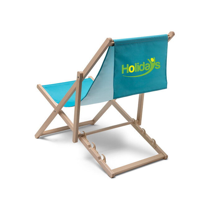 Strandstoel klassiek hout verstelbaar | met print logo
