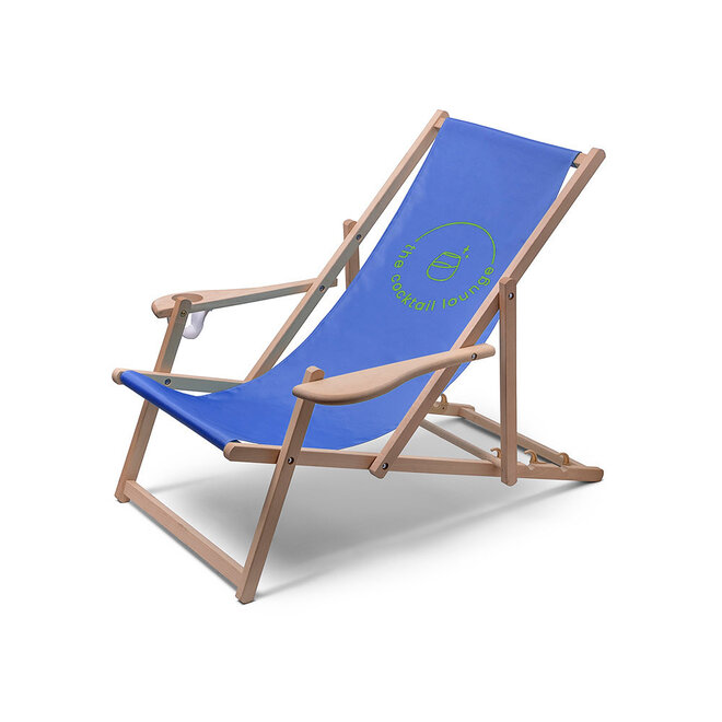 Houten Strandstoel Comfort | met print logo