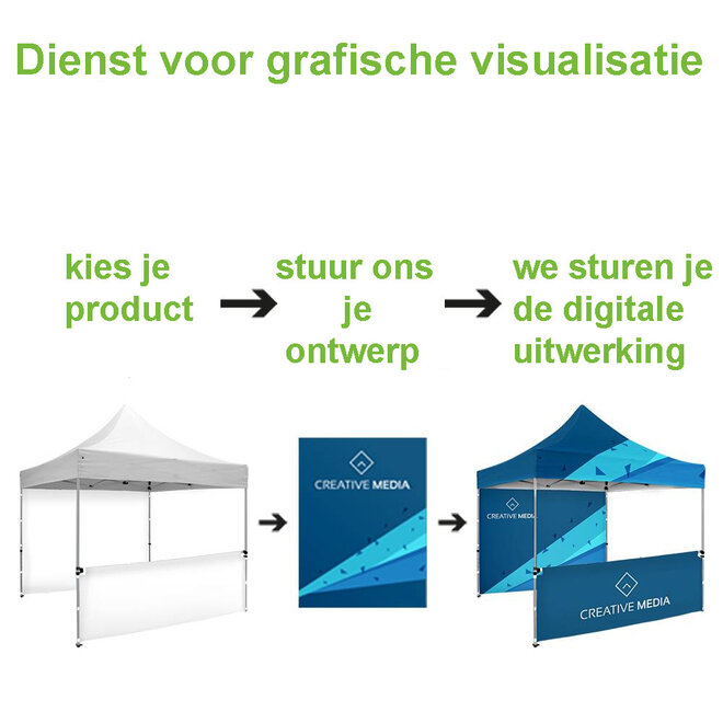Partytent met bedrukking 3x3M