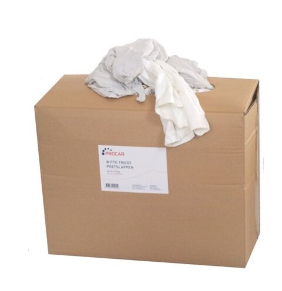 Procar Procar Witte Tricot Poetslappen 10kg