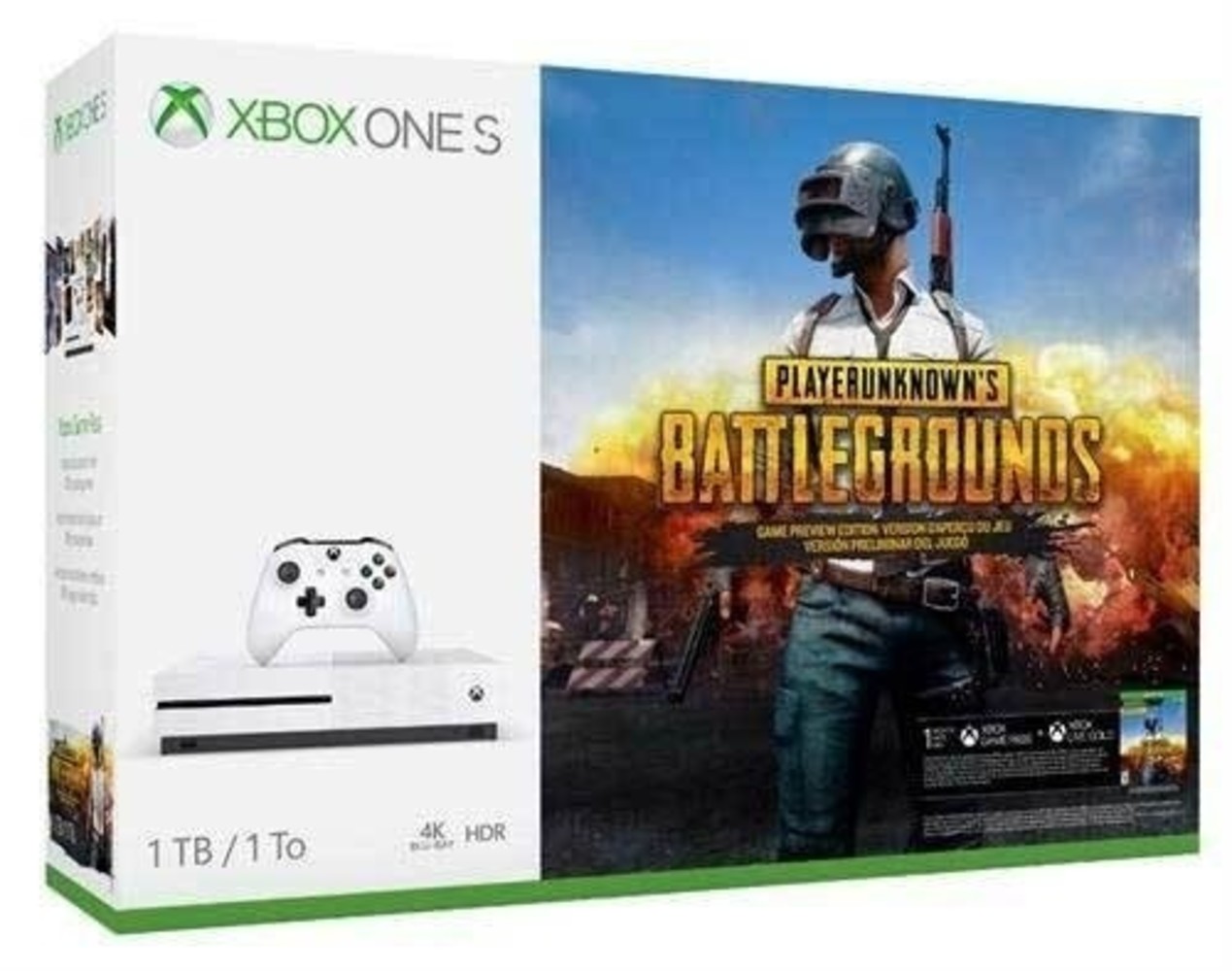 Microsoft Xbox One S White 1TB + PlayerUnknown's Battlegrounds Microsoft Xbox One S White 1TB + PlayerUnknown's Battlegrounds