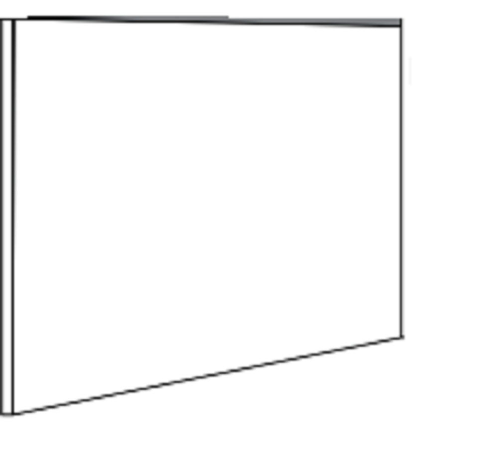 Gesloten wand 3 meter, wit