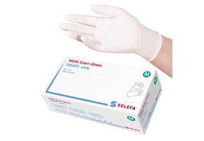 Selefa Smart Nitrile White handschoenen (diverse maten)