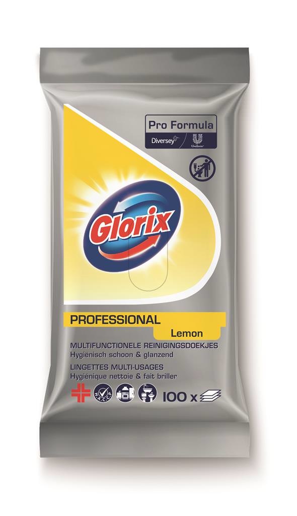 Glorix Pro Formula Multifunctionele Reinigingsdoekjes 100 stuks