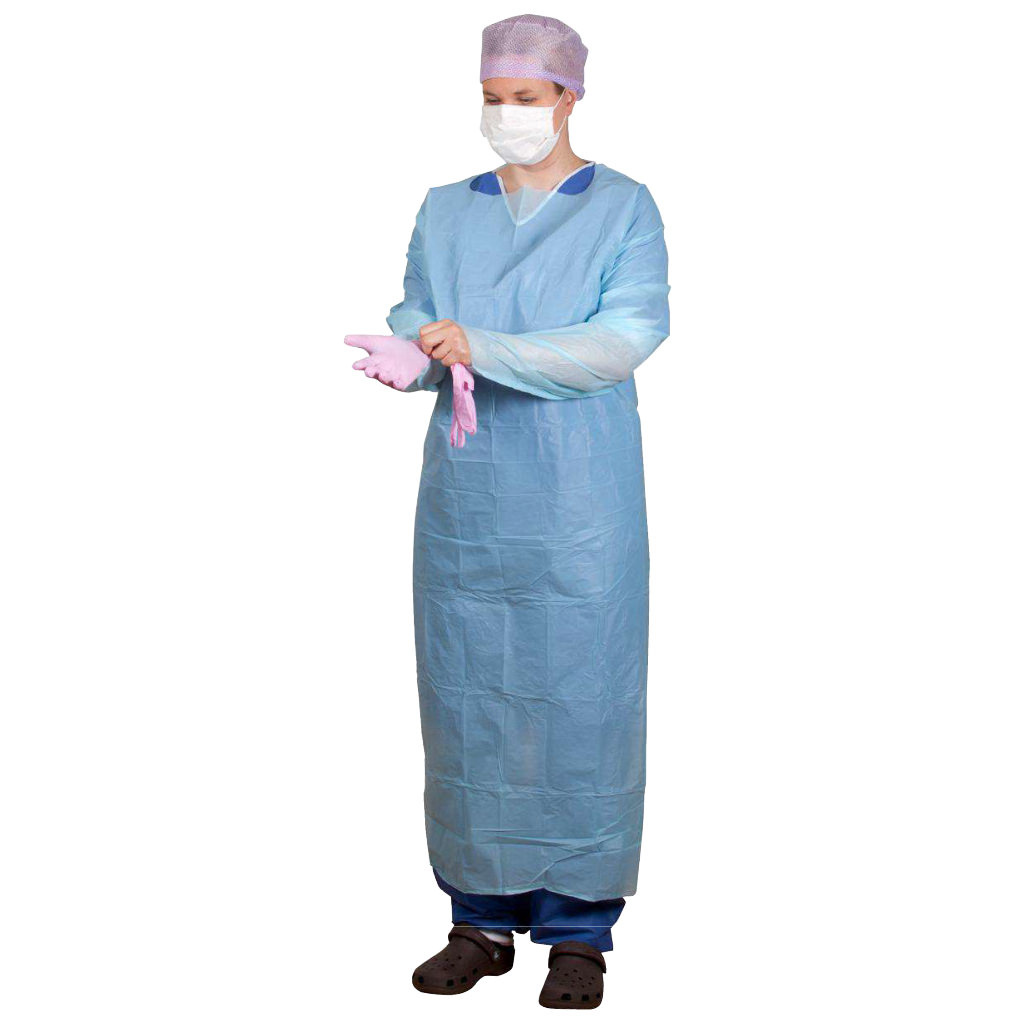 Beschermschort met mouwen Selefa L 110x140 cm blauw