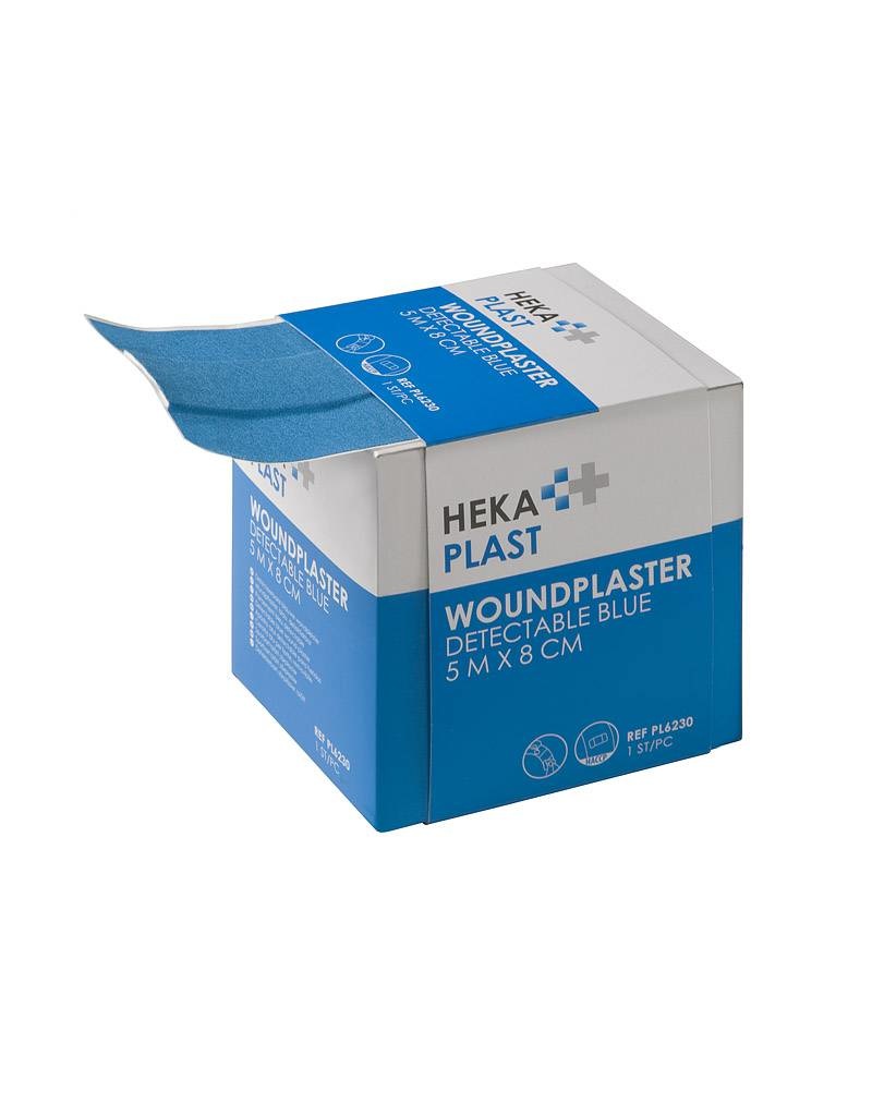 HEKAPLAST DETECTABLE 5M x 8CM NST