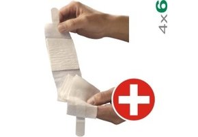 HEKA Wondsnelverband met hechtpleister - 4 x 6 cm (per stuk)