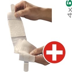 HEKA Wondsnelverband met hechtpleister - 4 x 6 cm (per stuk)