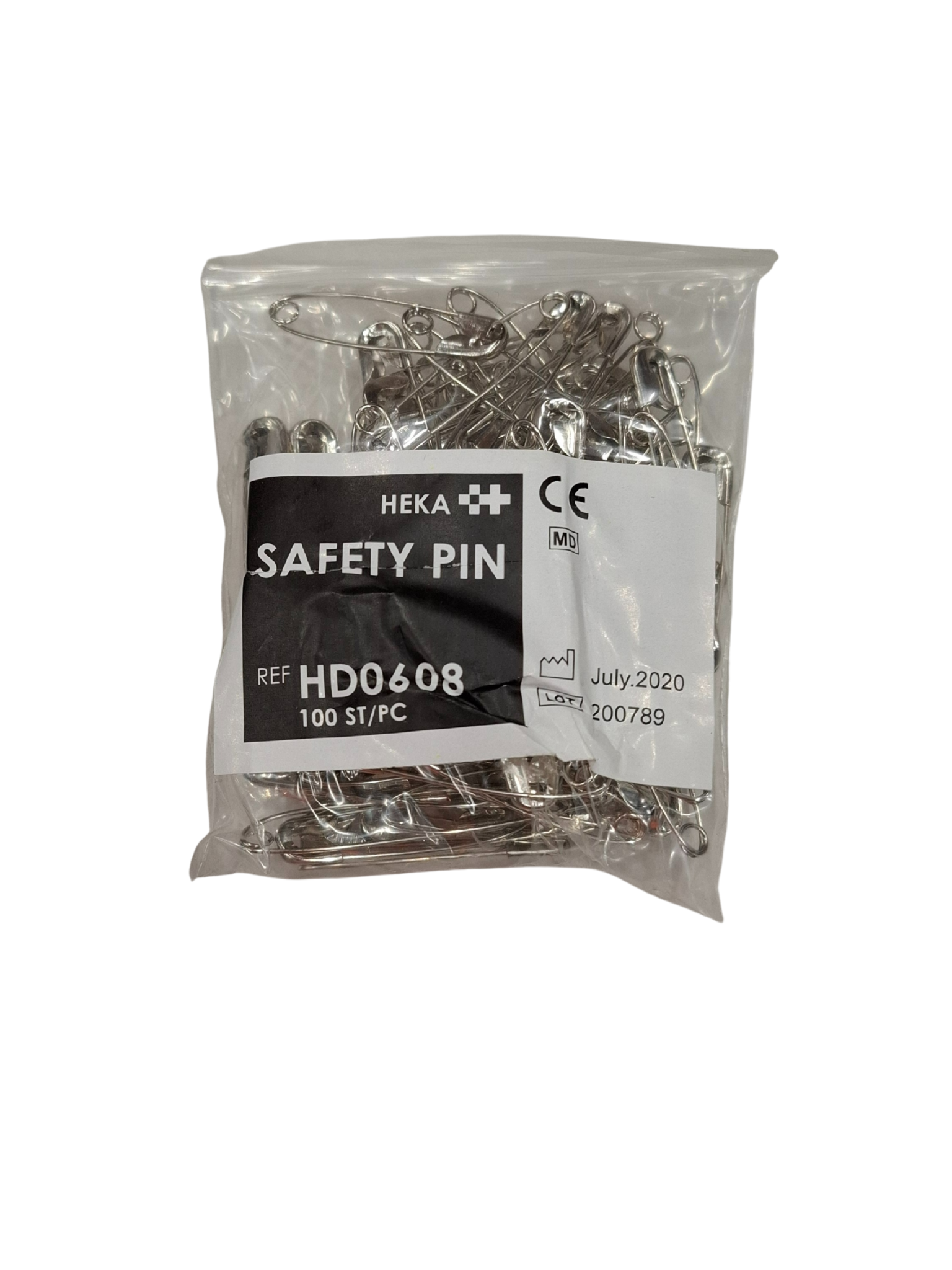 Heka veiligheidsspeld 3,5 cm RVS (100 stuks)