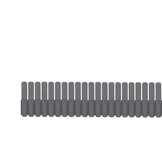 Verdeelstrip lengte 1104mm hoogte 88mm grijs