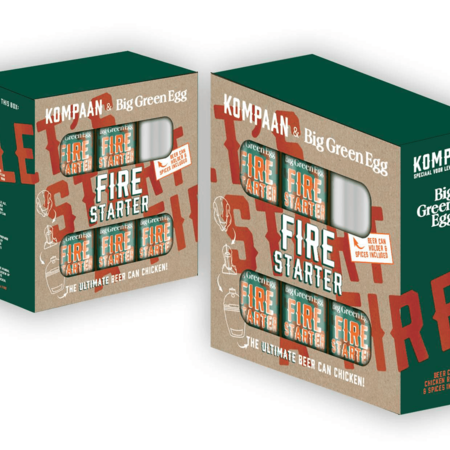 Kompaan Firestarter Pale Ale incl. kiphouder, rub en pekel i.s.m. Big Green Egg Kompaan Firestarter Pale Ale incl. kiphouder, rub en pekel i.s.m. Big Green Egg