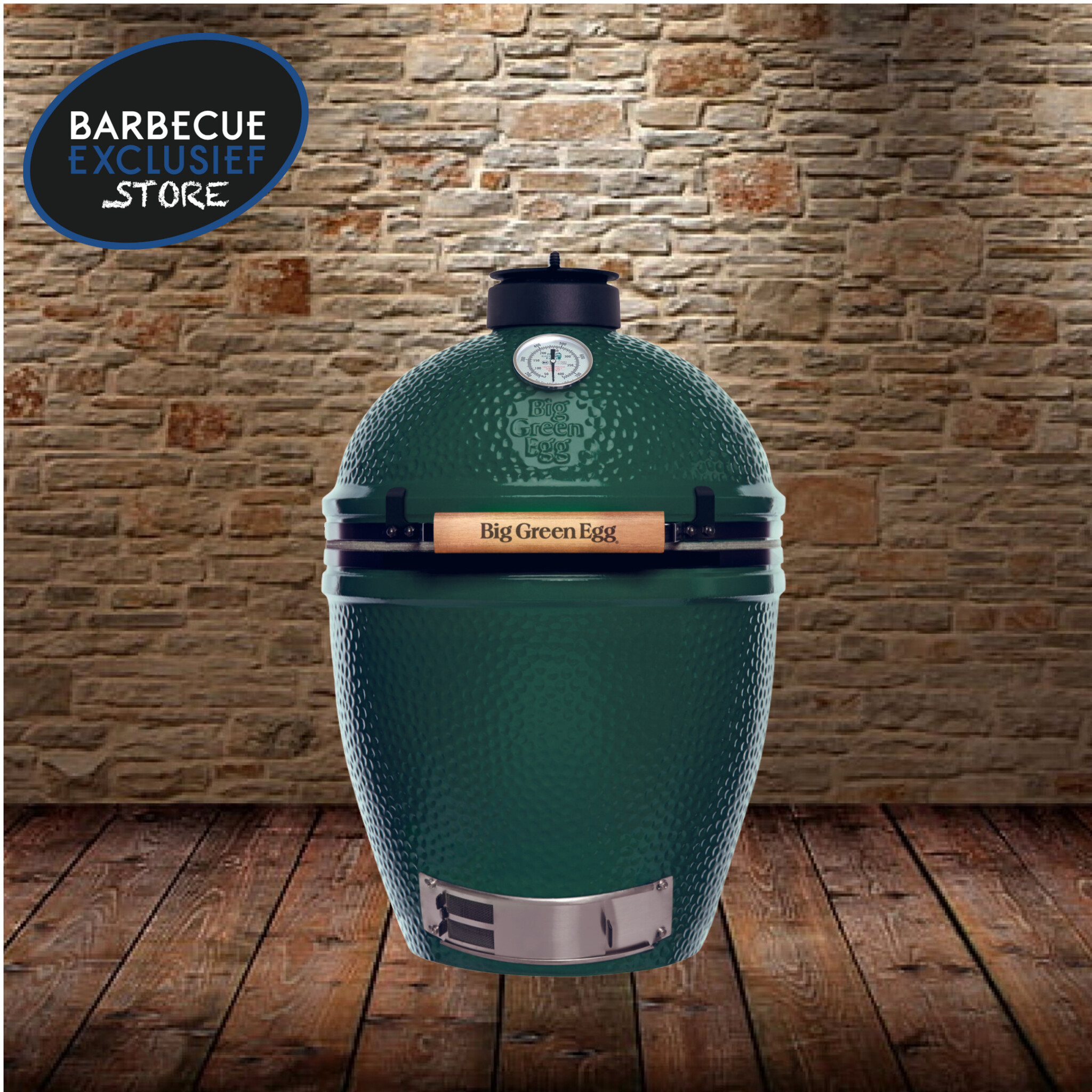 Big Green Egg Big Green Egg Large, + Nest incl. Integgrated handler, Conveggtor en gietijzeren rooster (Starterset)