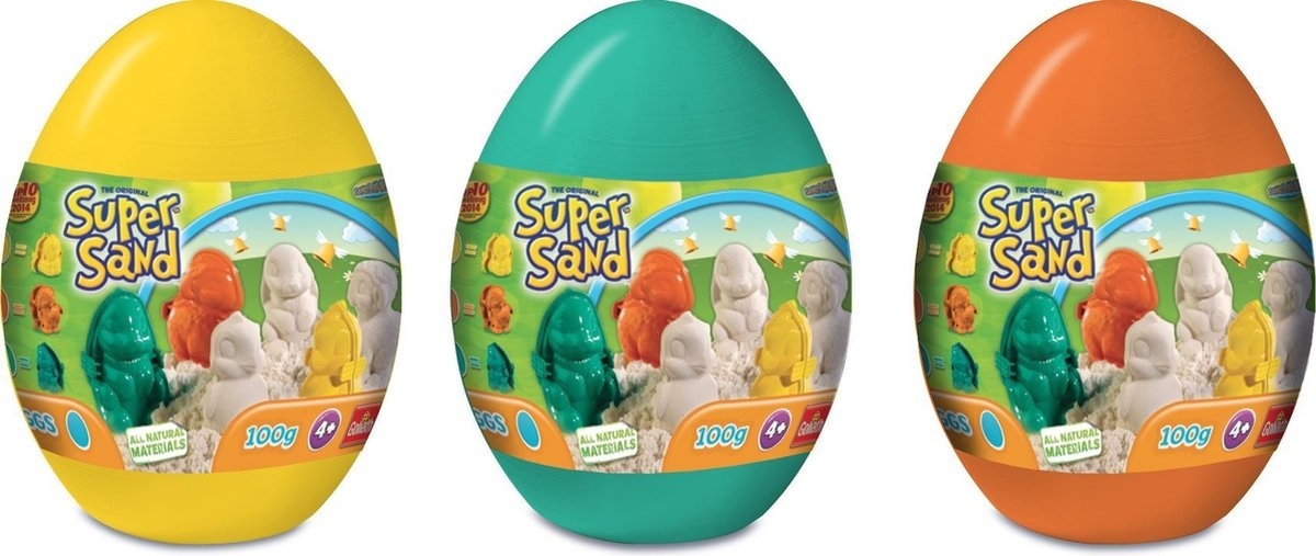 Super Sand Eggs - ei met vormpje en 100g super sand - 1 stuk assorti uitgeleverd