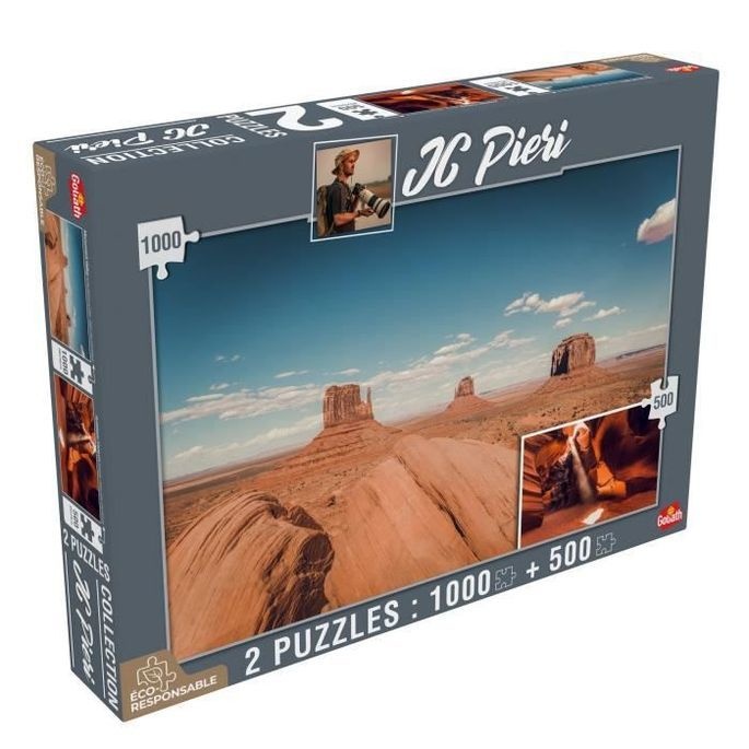 Puzzel Collection JC Pieri - Monument Valley et Antelope Canyon 500 en 1000 stukjes - Verpakkingsschade