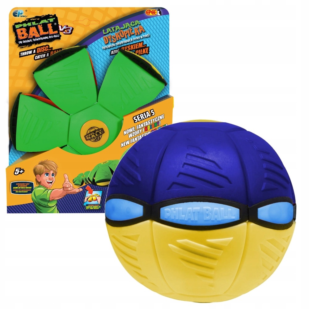 Phlat Ball Duo color - gooi een frisbee en vang een bal - multi colour 22cm assorti