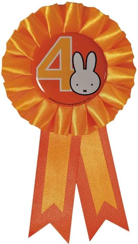 Haza Original Rozet Nijntje ''4'' Oranje