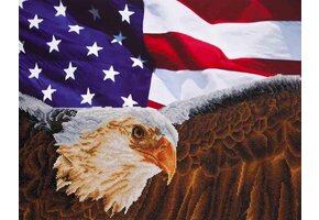 Diamond DotzÂ® Eagle and Flag - Diamond Painting (80x64 cm)