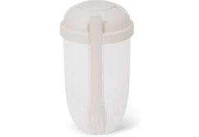 SENZA Salade Shaker Wit incl. dressing cup en vork