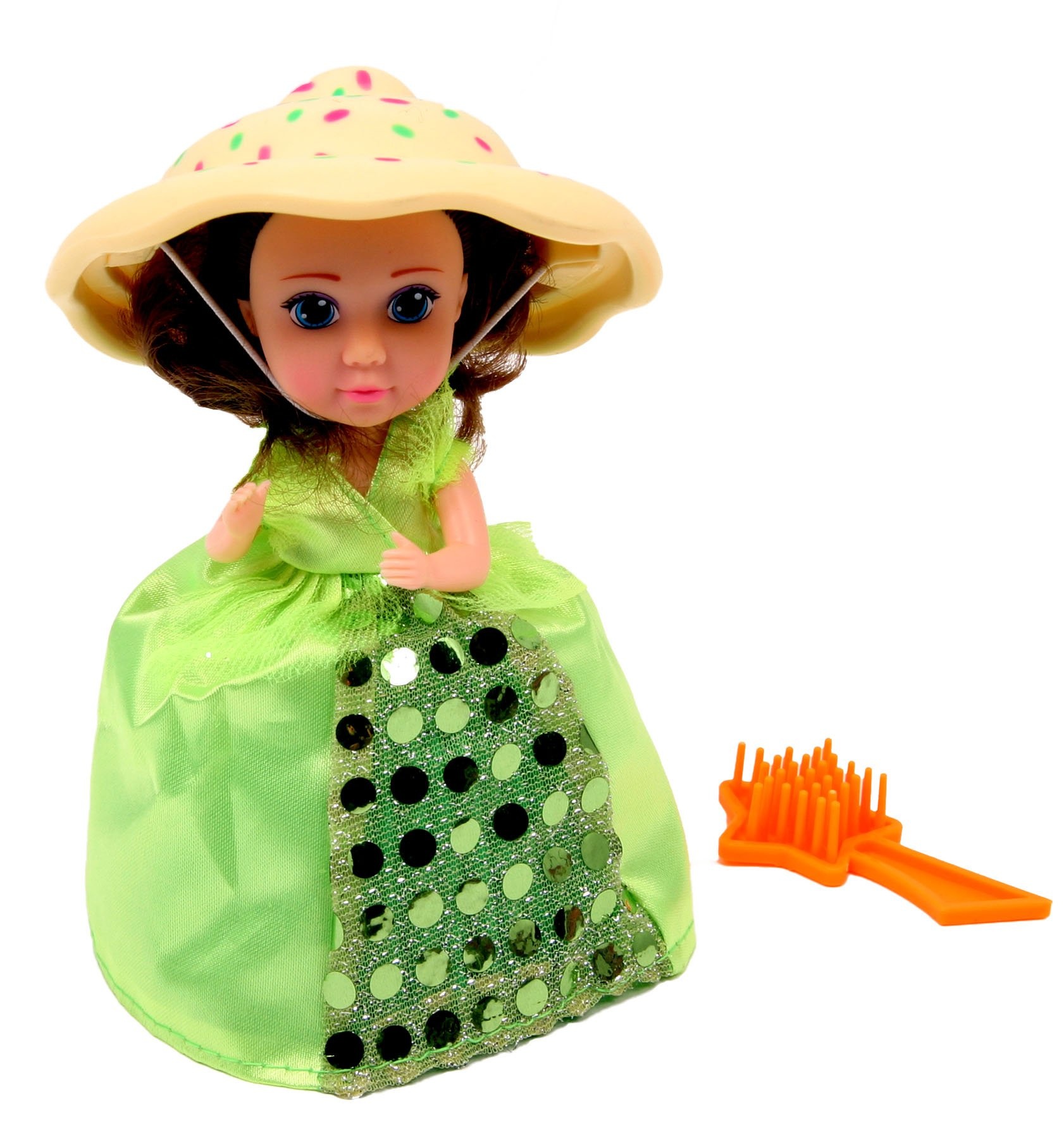 Cupcake Surprise Doll - Verander je cupcake in een heerlijk geurend Prinsessen Pop! Groen/ Ecru sprinkles