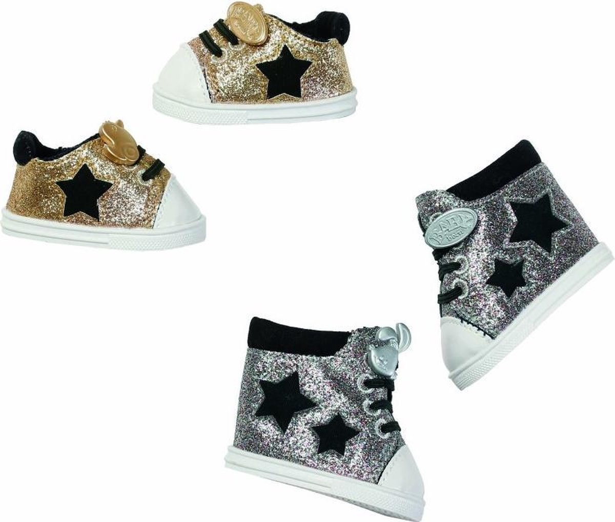 Baby Born Trendy Sneakers zilver of goud - 1 paar assorti uitgeleverd