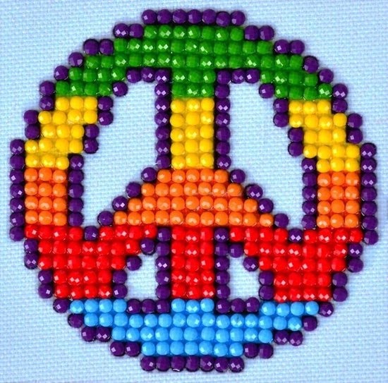 DIAMOND DOTZ Peace Man - Diamond Painting - 417 Dotz - 7x7 cm