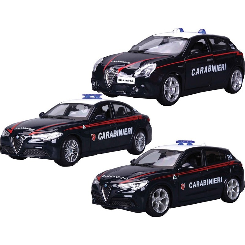 Bburago Alfa Romeo Carabinieri - 1:24 1 exemplaar assorti uitgeleverd - Verpakkingsschade