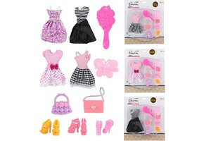 Lauren Kleding Tienerpop Jurk met accessoires - 1 set assorti uitgeleverd