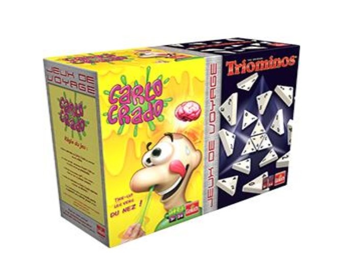 Boite 2 jeux de voyage Carlo Crado + Triominos original - Reisspellen - Franse uitvoering
