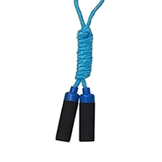 Springtouw speelgoed met Foam handvat - Blauw/Zilver touw  met elastiek- buitenspeelgoed