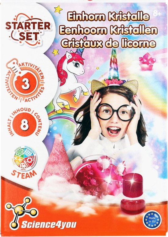 Eenhoorn kristallen wetenschap Speelset science4you
