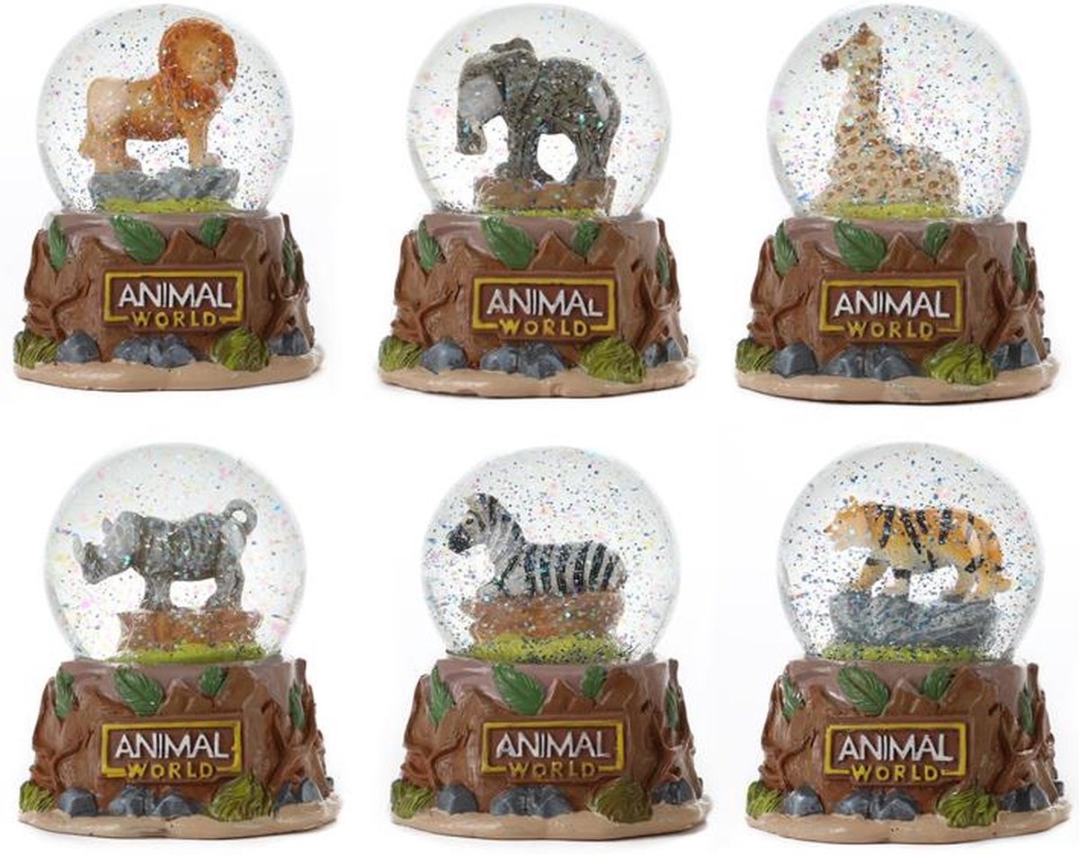 TOIT458162 - Sneeuwbol wilde dieren Animal World Toi-Toys (3536
