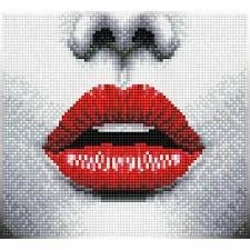 Diamond Dotz Simply Dotz - Temptation - Diamond Art Kit +/- 25x23cm Red Lips Marilyn Style