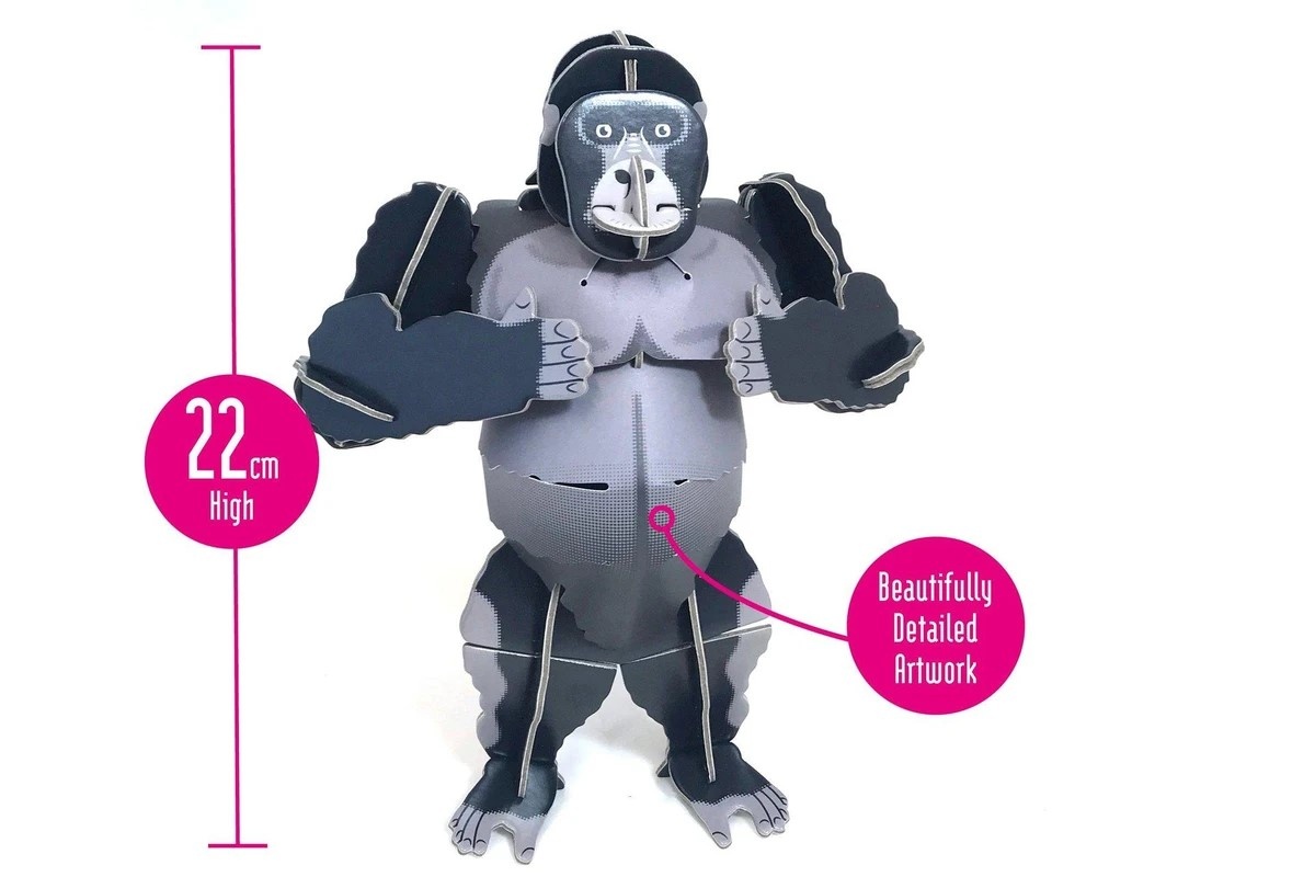 Build Your Own: Mini Builds - Mountain Gorilla - Kartonnen bouwset 22cm