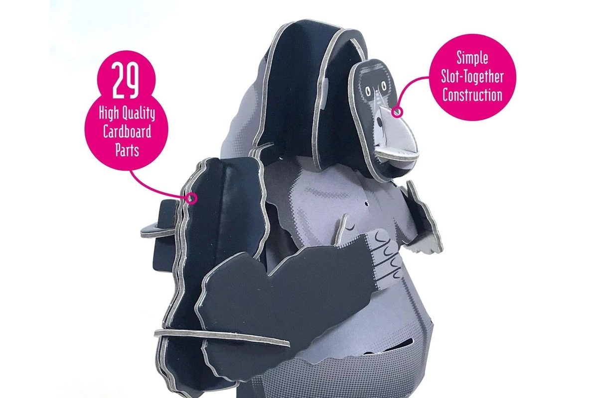 Build Your Own: Mini Builds - Mountain Gorilla - Kartonnen bouwset 22cm