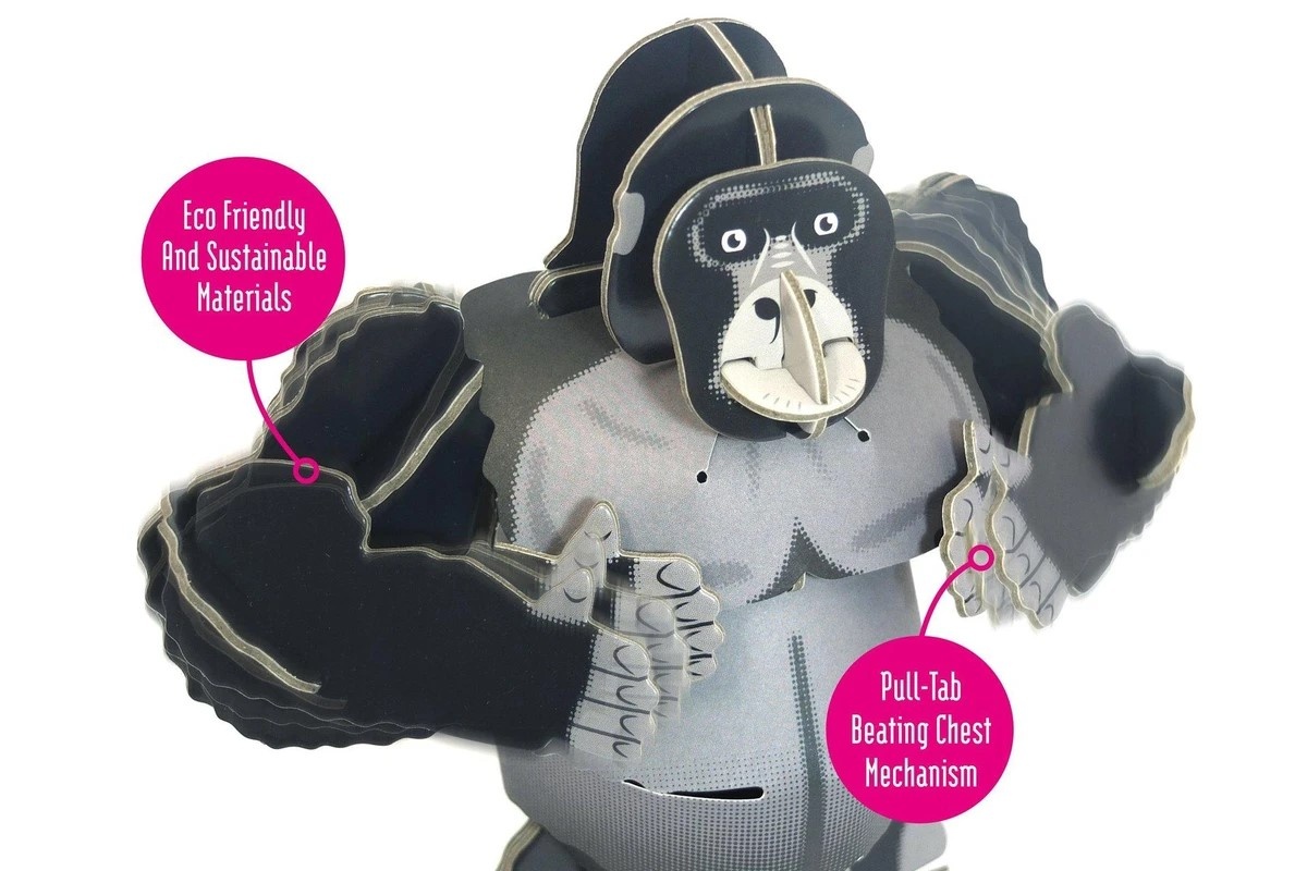 Build Your Own: Mini Builds - Mountain Gorilla - Kartonnen bouwset 22cm