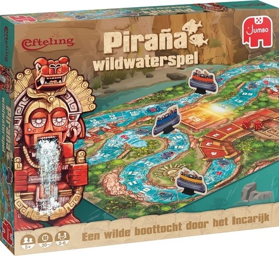 Jumbo Efteling Ganzenbord Piraña Wildwaterspel - Bordspel - Verpakkingsschade