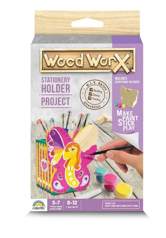 Wood WorX  Stationery Holder Project Craft Kit Butterfly - Bouwpakket
