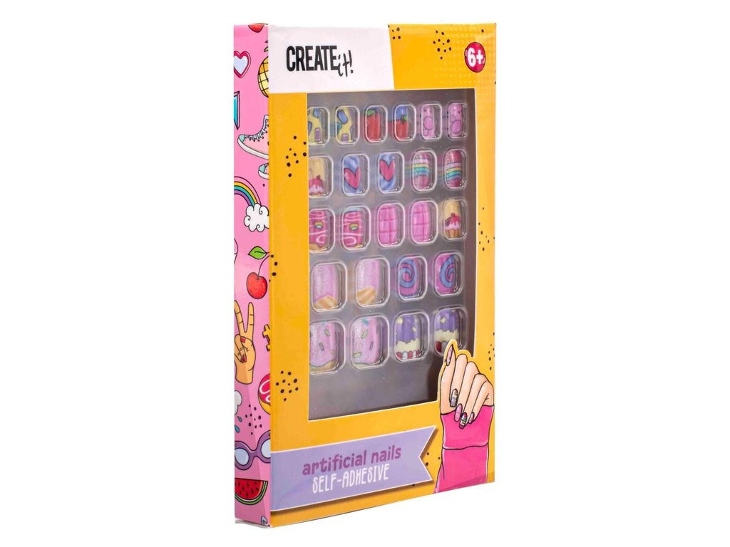 Create it! Create It! Candy Explosion geel Kunstnagels zelfklevend