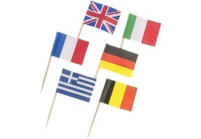 Metaltex Cocktailvlaggetjes 6 Cm Papier/hout 35 Stuks