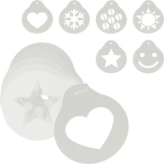 Metaltex Cappuccino-sjablonen Dolceforno Wit 6-delig