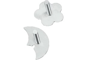 Metaltex kleefhaak RVS bloem of maan