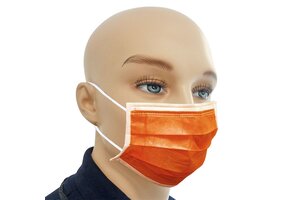 Ampri Med Comfort 3-laags mondkapje type IIR oranje 50 stuks THT 2024-11