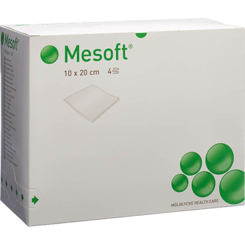 Mesoft Steriel Kompress 4 Laagjes 20 x 10cm