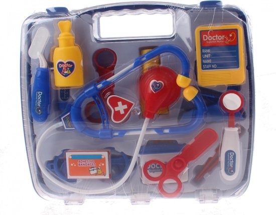 Jonotoys Dokterskoffer 12-delig Groot