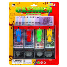 Speelgeld deluxe set munten & biljetten Euro's en Dollars