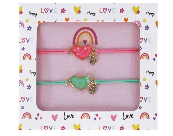 BFF ARMBANDENSET MET GLITTER HART